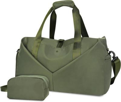 Китай Зелёный портативный ночной сумка для выходных Димская сумка с мокрыми карманными туфлями продается