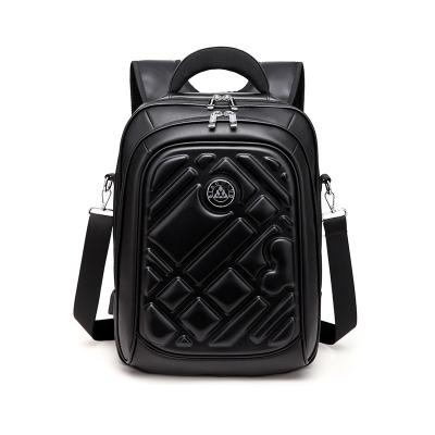 Китай Сумки кожаного водоустойчивого рюкзака Pu путешествуя морщат USB ноутбука на человек 42x32x14cm продается