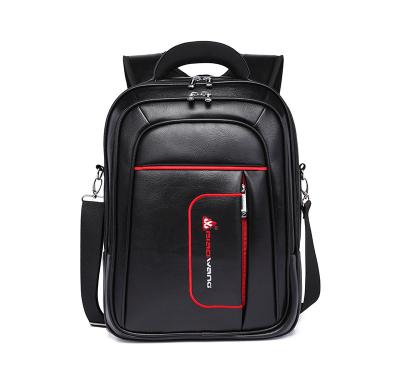 China PU de cuero sólida 11.4x6.7x19.3 para hombre de la prenda impermeable del ordenador portátil del bolso que viaja de la mochila” en venta