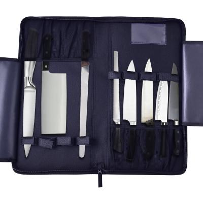 China Organizador de cuero Cases Personalized Black 16.5x8x2 de Knife Bag Backpack del cocinero” en venta