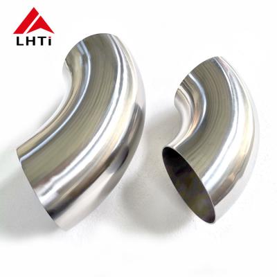 China 99.99% Gr2 Pure Titanium Elbow 45 / 90 Degree For Pipe Fitting Connection for sale