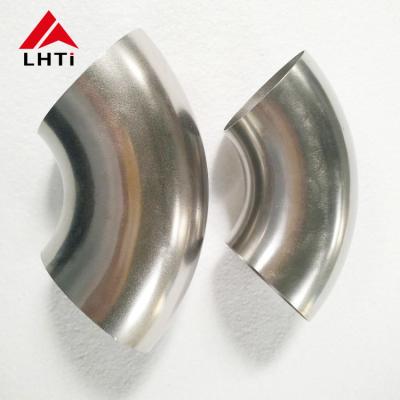 China Pickling Surface Pure Titanium Elbow 45 Degree / 90 Degree Titanium Pipe Elbow for sale