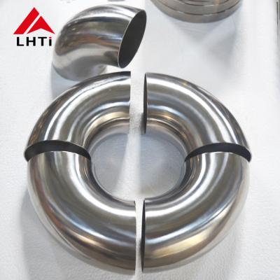 China polished 2'' 3'' 4'' gr2 45 deg 90 deg titanium elbow exhausted pipe fittings for sale