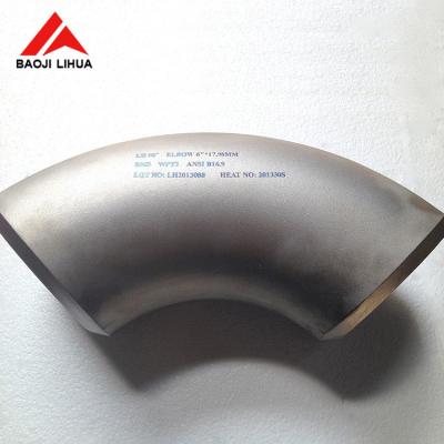 Cina Gomito di titanio puro, 45 gradi 90 gradi dell'accessorio per tubi di titanio con il raggio lungo in vendita