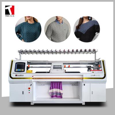 China 52 Inch Three System Sweater Flat Knitting Machine With 16 Yarn Feeders for sale