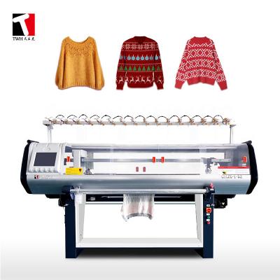 中国 学校のセーターの平らな編む機械56inch 10G 1.2m/S速度 販売のため