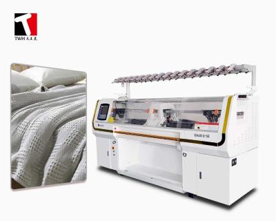 China 16 Yarn Feeder Blanket Knitting Machine 10 gauge 66 Inch With Double System for sale