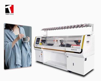 China 56 Inch Blanket Making Machine Double System with 16 Yarn Feeder for sale