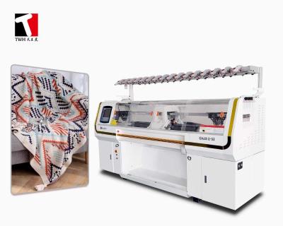 China 60 Inch 9 Gauge Blanket Knitting Machine With 16 Yarn Feeder for sale
