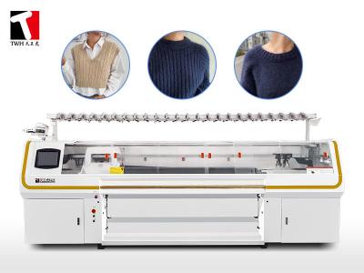 China Elongated Bed Computerized Flat Knitting Machine 1.6KW With Zero Finishing Comb for sale