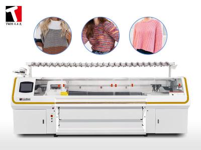 China 14G Computerized Jacquard Flat Knitting Machine 52Inch Zero Finishing Comb for sale