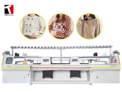 China 2 Heads 3 Systems Sweater Flat Knitting Machine 100 Inch / 120 Inch for sale