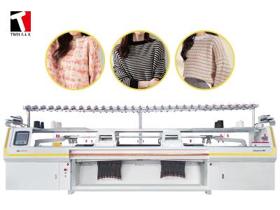 China 100 Inch Computer Controlled Knitting Machine Double Head three system for sale