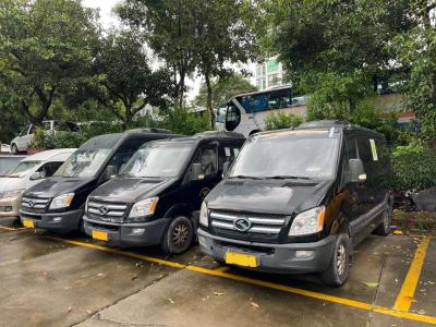China King Long gebruikt 15 passagiersbussen Jinbei 2e hand minibus links hand rijden Te koop