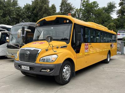 중국 노란색 중고교버스 46석 수동변속기 중고교버스 유동버스 판매용