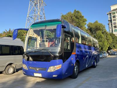 China Yutong Blue Used Coaster Bus 51 Seats Euro 4 Emission Standard for sale