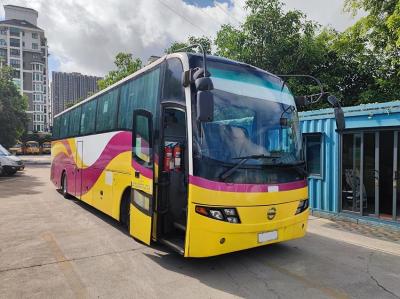 China Transmisión manual Autobús de lujo usado 100 km/h Velocidad máxima Servo de combustible diesel 49 asientos en venta