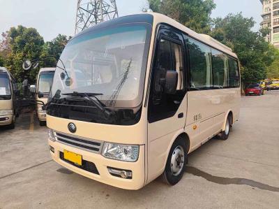 China 15-23 lugares Minibus usado, LHD minibus de segunda mão com transmissão manual à venda