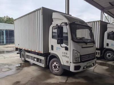 China White Electric Used Cargo Truck Automatic Reconditioned Truck With 2 Doors for sale