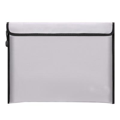 China Large Silver Fireproof Document Pouches 13.4x9.8in Waterproof Fire Resistant Cash Bag ODM for sale