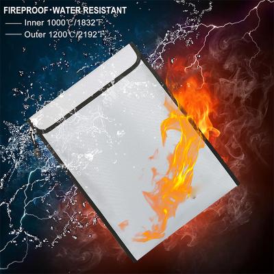 China Valuables Fireproof Document Bags Waterproof For Money Customized for sale