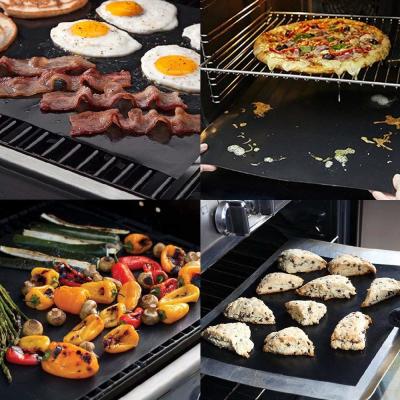China Home Depot BBQ Heat Resistant Grill Mat 0.2mm 40X60cm for sale