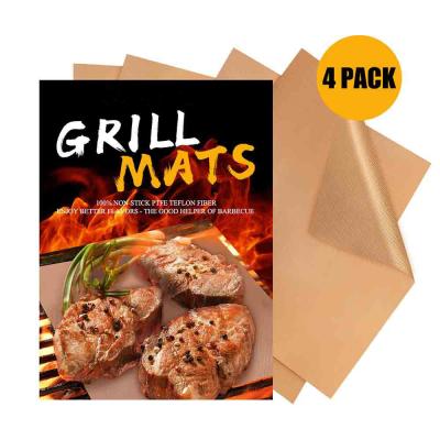 China BBQ Mesh Gas Grill Cooking Mats 0.4mm FireProof  40X50cm for sale