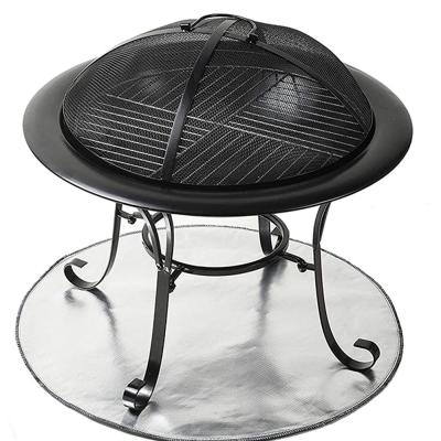 China 24 28 36 Inches Round Fireproof BBQ Mat For Outdoor Patio for sale
