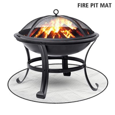 China 24in Circular Fireproof BBQ Mat For Outdoor Patio for sale