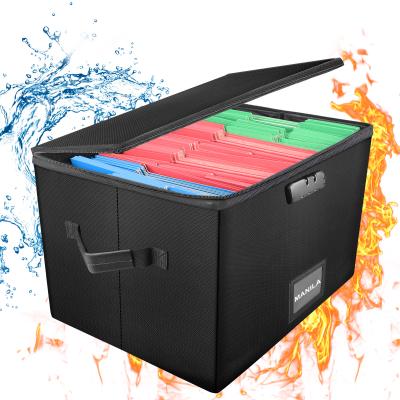China Dust Proof Portable Fiberglass Fabric Fireproof Document Storage Box for sale
