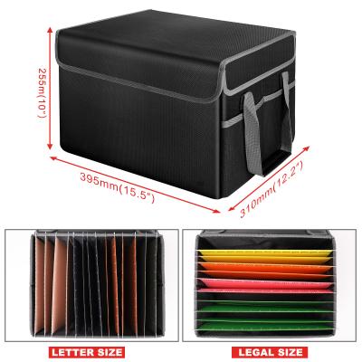 China Foldable Waterproof And Fireproof File Box With Lid for sale
