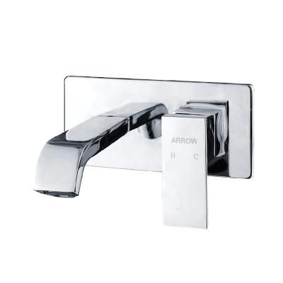 China 210mm Width Single Lever Faucet Wall Mounted Lavatory Faucet for sale