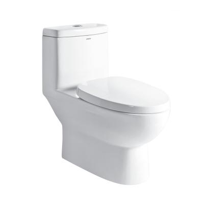 China Chair Height Elongated One Piece Toilets With Soft Seat Washdown Flushing for sale