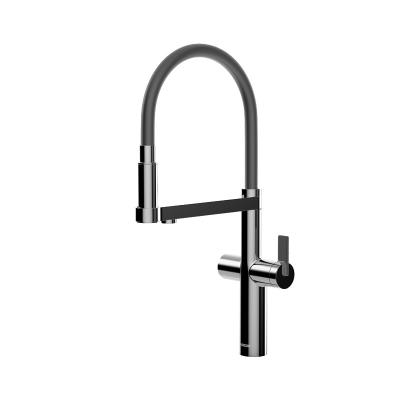 China Black 360 Degree Kitchen Sink Faucet 490mm Height ISO9001 for sale