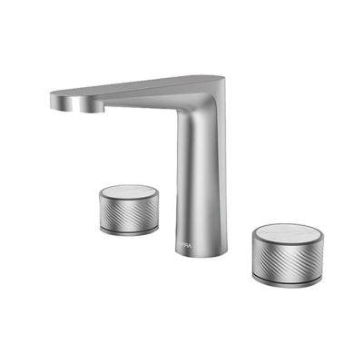 China 204mm Basin Mixer Faucet 3 Hole Chrome Bathroom Sink Widespread Faucet Mixing Tap for sale