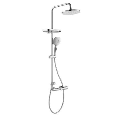 China Wall Mounted Thermostatic Hand Shower Mixer Set Chrome Shower System for sale