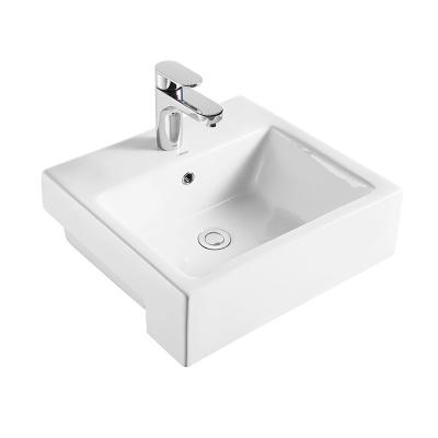 China Semi Recessed Counter Top Basin 500x465x190mm With Overflow for sale