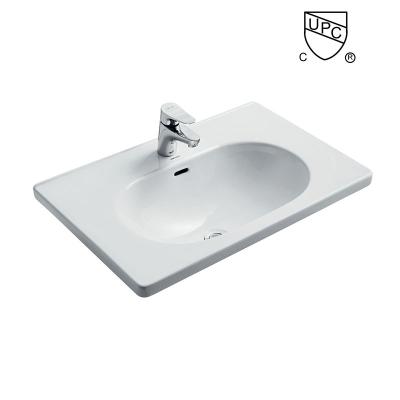 China UPC Vanity Counter Top Wash Hand Basins 705x480x210mm With overflow for sale