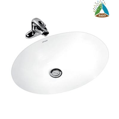 China SASO Oval Under Counter Basin 555x405x195mm For Hotel Toilet for sale