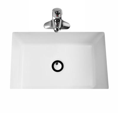 China Rectangle WC Under Counter Basin White Ceramics Glazed With overflow for sale