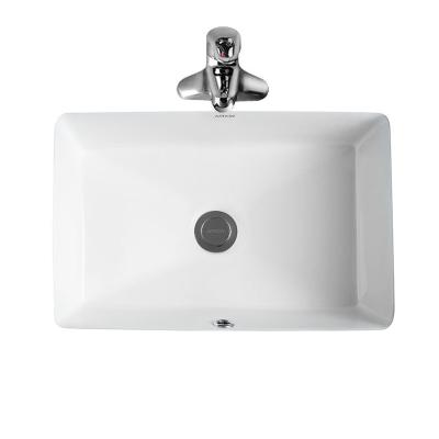 China Bathroom Ceramic Under Counter Top Wash Basin Rectangle Shape for sale
