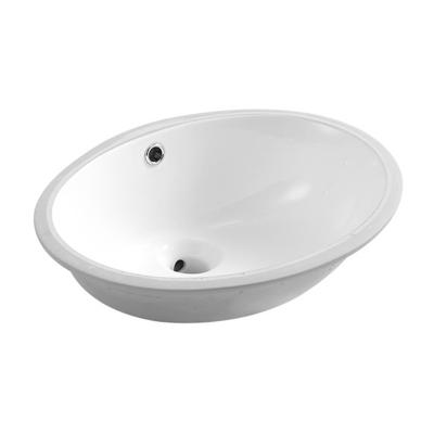 China Bathroom White Ceramic Wash Basin 465x385x190mm With Overflow for sale