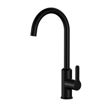 China Matte Black Kitchen Sink Faucets With Sprayer 380.6mm 218mm for sale
