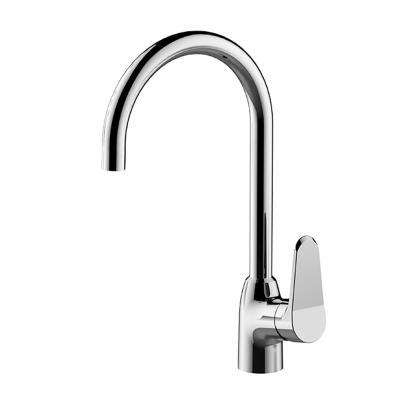 China Contemporary Polished Chrome Kitchen Faucets Brass Grifos De Cocina for sale