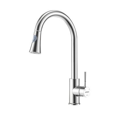 China AE4551 Kitchen Water Filter Tap SUS304 Body Material High Arc Brushed for sale