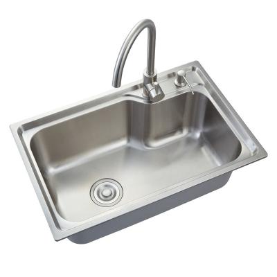 China AG5515 SUS304 Stainless Steel Kitchen Sink , Rectangle Single Bowl Undermount Sink for sale