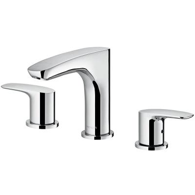 China Two handle Basin Mixer Faucet , 161mm 365mm Hot And Cold Water Tap Mixer for sale