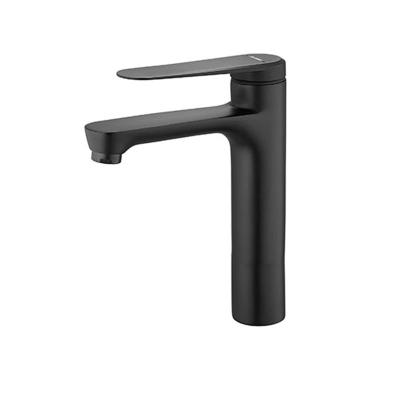 China Single Hole matte black sink faucet Brass Material Polished Surface Finish for sale