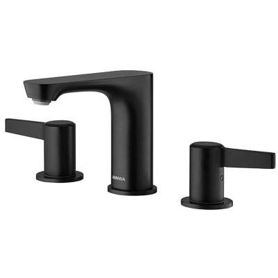 China N23M688BK Matte Black Bathroom Faucet Two handle Polished Finish for sale