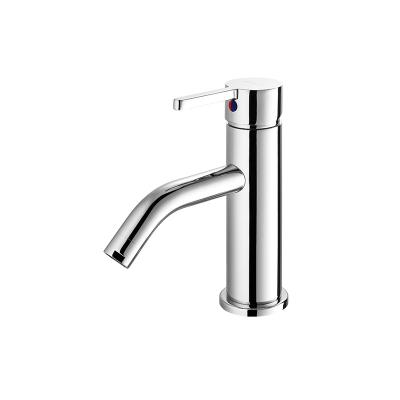 China Brass Basin Faucet Polished Single Hole Washroom Mixer Tap Single Handle Bathroom Sink Faucets for sale